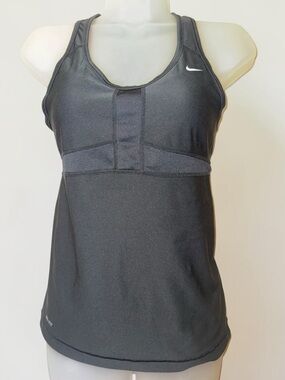 Nike Black Racerback Sports Tank with Built-In Shelf Bra